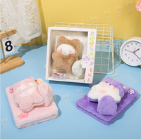 Carnet de notes en peluche renard de dessin animé mignon, agenda A5 doux et moelleux, papeterie scolaire pour étudiants, écriture manuscrite, A5 Kawaii en peluche moelleuse