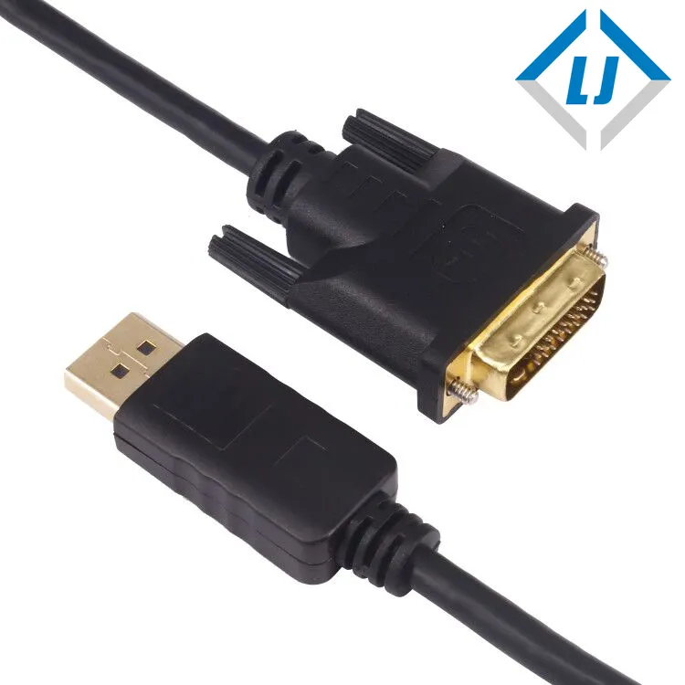1.0M Professional DP to DVI Converter Cable DisplayPort Male to DVI-D 24+1Pin Male Display Adapter Cable