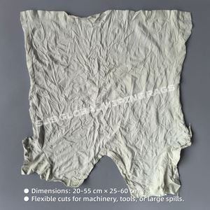 Trapos de Algodón de Color Claro, Trapos de Camiseta para Limpieza, Trapos de Limpieza para Uso Industrial y Marino - Product Image 3