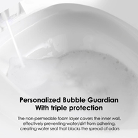 MUBI Nouveau Design WC Monobloc Bidet en Céramique, Toilette Intelligente avec Remplacement Automatique du Film Protecteur et Chauffage du Siège