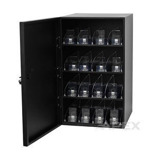 StX ustststogo etal 4 Tiers spisplay and tand ith ock - Product Image 1