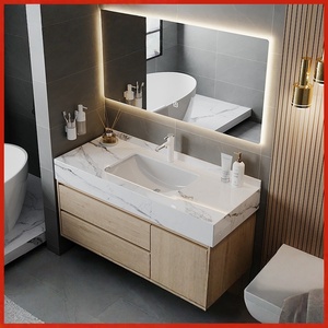 Slate bathroom cabinet combination smart wash basin wash basin bathroom wash <b>table</b> <b>mirror</b> cabinet - Product Image 1