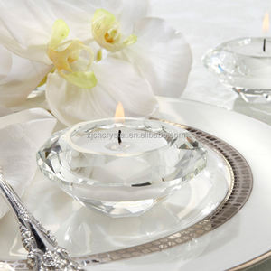 Hot Sale K9 High Quality Crystal Diamond Shape <strong>Tealight</strong> Candle <strong>Holder</strong> for Home and Wedding Decoration Gift Set - Product Image 5