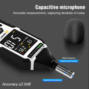 เครื่องวัดระดับเสียงแบบพกพาความแม่นยำสูงรุ่นใหม่ พร้อมหน้าจอ LCD สำหรับใช้ในบ้านและอุตสาหกรรม รองรับ OEM - Product Image 2