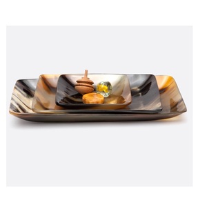 Plateau de service en corne artisanal de qualité supérieure avec finition polie pour la décoration de la maison et l'usage quotidien à un prix abordable - Product Image 2