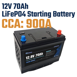 热销3000+款深循环启动电池，带内置电量指示器，12V 70Ah 900CCA SUV/越野车启动电池 - Product Image 1