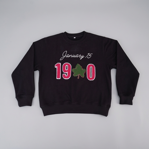 Sweat-shirt unisexe à col rond avec broderies chenille personnalisées, 100 % coton, coupe oversize, pour hommes, fraternité/sororité grecque, automne - Product Image 2