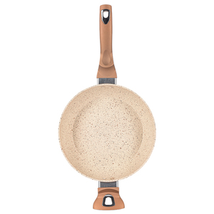 <span class=keywords><strong>Schweizer</strong></span> Industrie Camping Keramik Aluminium Körper tief Waben marmor Antihaft beschichtung Granit Induktion Bratpfanne mit Deckel - Product Image 6