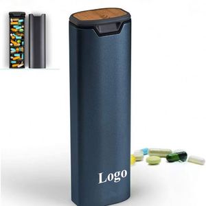Custom Logo Printed PP & Aluminum Alloy Waterproof Portable Pill Storage Case with 7 Compartments Weekly Organizer Medical Use - Product Image 1