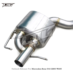 Tuyaux d'échappement Catback pour Mercedes-Benz C43 AMG w205 3.0T 2019-2024 Boska Racing en acier inoxydable avec silencieux à valve - Product Image 2