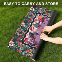 Nouvelle sortie : Tapis de mahjong de luxe en néoprène série Britt Mills 31,5x31,5 pouces pour jeux de casino et poker, design portable, en stock
