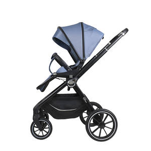 Grande <span class=keywords><strong>poussette</strong></span> de luxe en PU haute vue 3 en 1 landau de luxe pour bébé - Product Image 5