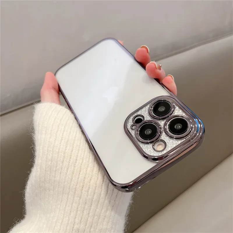 magnetic aluminum metal bumper matte case cover for iphone 11 12,for iphone 14 pro glitter case with lens protector