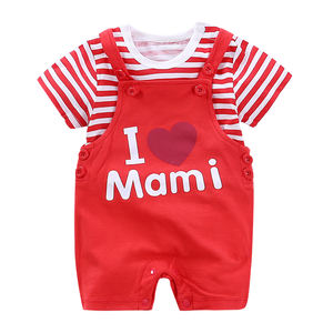 Ropa de Bebé Recién Nacido, Conjunto de Ropa Neonatal de Verano de Manga Corta a la Moda - Product Image 2