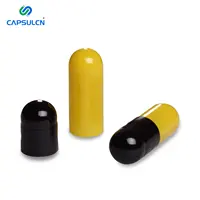 CapsulCN 검은색과 진한 노란색 빈 젤라틴 캡슐 관례는 크기 3 까만 밝은 노란색 할랄 젤 알약 캡슐을 인쇄했습니다