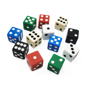 Atacado personalizado plástico redondo D6 <span class=keywords><strong>Dice</strong></span> acrílico branco jogo dados para crianças - Product Image 5