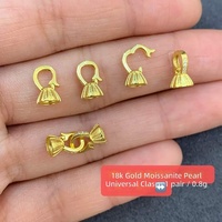 Laifude Fermoirs Mousquetons en Or 18 carats Plaqué Or avec Perles de Moissanite pour la Fabrication de Bijoux DIY (Colliers, Bracelets) – Fabriqués en Chine, Emballés