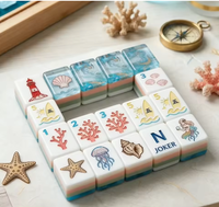 Jeu de Mahjong Américain Deluxe en Acrylique, Simple ou Multi-couches, avec Logo OEM sur Couche Intermédiaire, Élégant et de Luxe pour Adultes