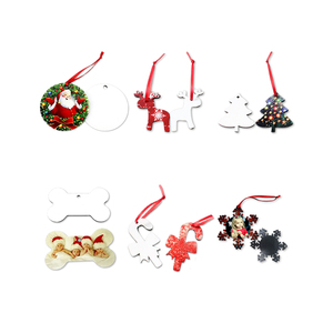 Ornements <span class=keywords><strong>de</strong></span> Noël en bois pour <span class=keywords><strong>photo</strong></span> <span class=keywords><strong>de</strong></span> famille personnalisés Ornement commémoratif blanc <span class=keywords><strong>de</strong></span> sublimation classique brillant pour impression par presse à chaud - Product Image 2