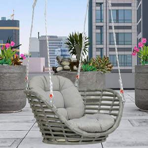 Chaise suspendue d'extérieur de style moderne pour cour N2008S, balançoire pendulaire simple pour Homo sapiens - Product Image 3