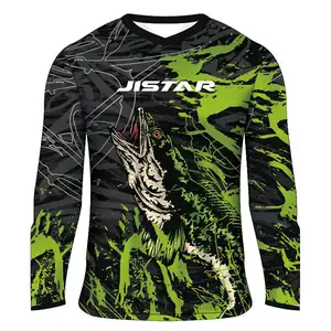 Wholesale Custom High Quality Men Fishing Clothes 100% Polyester Quick Dry Breathable Long Sleeve Fishing T Shirts