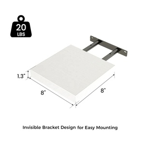 <span class=keywords><strong>3</strong></span> Pack Vierkante Drijvende Planken Voor Muur Kleine Wandgemonteerde Houten Planken Met Metalen Beugels Voor Woondecoratie - Product Image 2