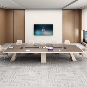 Mesa de Conferencia Rectangular Avanzada con Gestión de Cables y Tomacorrientes, Mesa de Reuniones de Alta Calidad para Oficina Ejecutiva Premium - Product Image 4