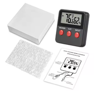 XIUDA DA-74 Monitor Digital Compacto de Temperatura y Humedad, Termómetro Higrómetro de Plástico Resistente con Sonda y Función de Máxima/Mínima para el Hogar
