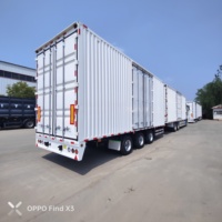 Remorque de fret logistique à 3 essieux à bas prix, de haute qualité et personnalisable, semi-remorque de type boîte fermée de 16 mètres