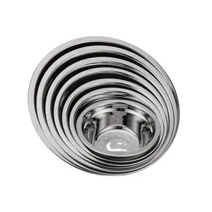 High Quality All Size Restaurant Serving Bowl Dish Kitchen Household Stainless Steel 304 Salad Mixing Bowls