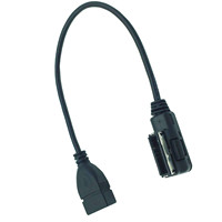 Câble auxiliaire pour Audi AMI MDI MMI 4F0051510G USB 2.0 avec gaine en PVC, adaptateur audio MP3 pour Audi et Volkswagen 0,3m
