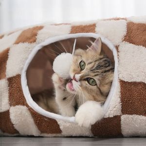 Circular Tunnel Cat <b>Bed</b> <b>Cave</b> S-shaped Design Fashion Modern Cartoon Style Removable Washable Soft Eco-Friendly Polyester - Product Image 4