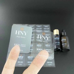 Nhãn Dán Bằng Nhựa PVC Trong Suốt Bóng Chống Thấm Nước Nhãn Dán Bopp Vinyl Trong Suốt Tùy Chỉnh Logo Riêng Cho Chai - Product Image 4