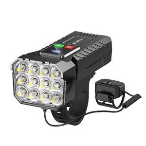 Smiling Shark QX-D341A - Faro Delantero Recargable para Bicicleta, Luz LED de Alta Luminosidad con Pantalla Digital - Product Image 2