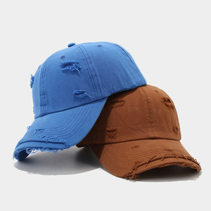 Gorra de béisbol de moda desgastada, superventas, sombrero de sarga de algodón desgastado a la moda <span class=keywords><strong>INS</strong></span> para hombres y mujeres con bordado personalizado - Product Image 3