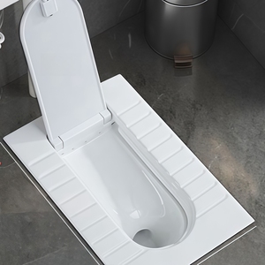Cubierta de cerámica para inodoro de estilo asiático moderno, tipo de bandeja para uso en el baño doméstico, estilo Orissa - Product Image 4