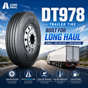 ยางรถบรรทุกพาณิชย์ AIRLAND1 DT978 สำหรับล้อต่อพ่วง ขนาด 12R22.5 18PR สำหรับการเดินทางไกล ลายดอกยางแบบสามมิติ ลดแรงเสียดทาน - Product Image 1