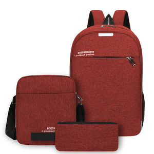 Conjunto de mochila informal para hombre y mujer, conjunto de tres piezas, bolso de estudiante, mochila para ordenador portátil - Product Image 5