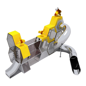 Aire de jeux extérieure personnalisée, toboggans en <span class=keywords><strong>acier</strong></span> inoxydable, parc d'attractions pour enfants en plein air, services 0DM disponibles - Product Image 1