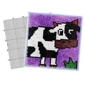 Usine <span class=keywords><strong>en</strong></span> gros brodé loquet crochet Kits doux taie d'oreiller bricolage une <span class=keywords><strong>vache</strong></span> mange herbe point <span class=keywords><strong>de</strong></span> croix housse <span class=keywords><strong>de</strong></span> coussin pour voiture et maison - Product Image 1
