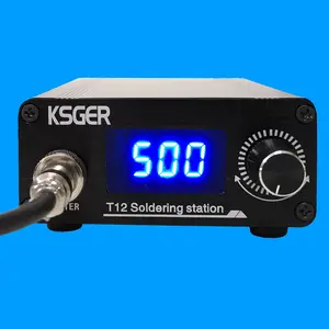 KSGER-Estación de soldadura T12 STM32, herramientas eléctricas digitales de aleación de aluminio, T12, puntas de hierro, Auto-sueño, 907, mango de calentamiento rápido
