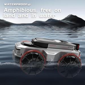 Amphibious Mini Storage Toy Car Remote Control Side Sliding Universal Mecanum <b>Wheel</b> Stunt 2.4G <b>Cool</b> Mecha Style USB Cable - Product Image 2