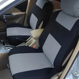 100% polyester auto universal type wholesale custom Universal Comfortable Plain Cloth Car Seat Covers for car