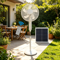 Ventilateur solaire à forte puissance et silencieux, 16 pouces, pour extérieur, avec panneau solaire - Vente chaude