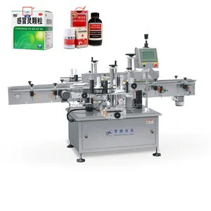 Automatic Paper Carton Box Flat Bottle Adhesive Sticker Sealing Labeling Machine Applicator