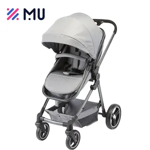 Wholesale Luxury Custom Foldable Aluminum Baby Pram Lightweight Travel Airplane 3 In 1 Baby Stroller With Car Seat