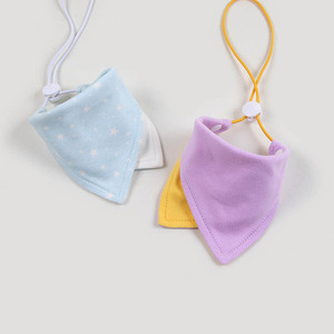 Baberos triangulares de algodón para perros pequeños y medianos, ropa para mascotas de color sólido para las cuatro estaciones, de algodón puro - Product Image 1