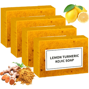 Jabón de cúrcuma natural hecho a mano, Ácido Kójico vegano de barra de jabón para uso corporal de jengibre, blanqueamiento de hierbas, eliminador de manchas oscuras, antiacné - Product Image 2