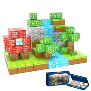 Jeu de blocs magnétiques en plastique Primeval Forest, jouets de construction pour enfants, garçons et filles, >14 ans, cubes magnétiques du monde, jeu amélioré, sensoriel - Product Image 4