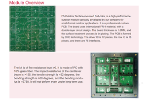 โมดูลจอแสดงผล LED P5 สำหรับวิดีโอภายนอกอาคาร ป้ายดิจิตอล LED ขนาด 160x160 มม. ความสว่าง 5000cd - Product Image 3